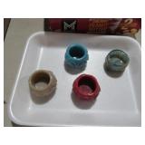 (4) VINTAGE SALT CELLARS