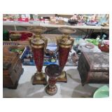 (3) RESIN/COMPOSITE CANDLEHOLDERS