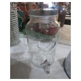GLASS DISPENSER JAR WITH SPOUT