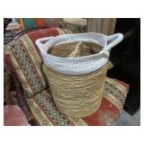 LARGE DBL HANDLE WOVEN BASKET