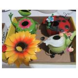 4 TIN BIRD HOUSES