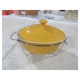 WORLD MARKET CERAMIC BAKING DISH WITH STAND