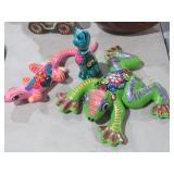VTG MEXICAN POTTERY GARDEN ANIMALS