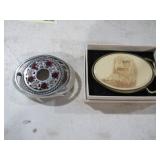 BARLOW SOLID BRASS EAGLE & JEWELED BELT BUCKLES