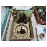 (2) VTG FRAMED SILOUETTE PICTURES