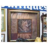 FRAMED LION & CUB PRINT