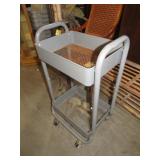 METAL 2 TIERED ROLLING CART