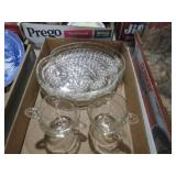 (4) FEDERAL GLASS HOMESTEAD SNACK SETS