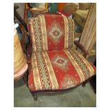 BEAUTIFUL CLOTH WESTERN STYLE ARMCHAIR