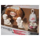 COLLECTION OF CERAMIC ANGEL, BELLS, PLANTER
