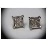 1.4GR 14K WHITE GOLD 1.5 CT DIAMONDS EARRINGS