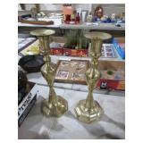 PAIR BRASS CANDLEHOLDERS