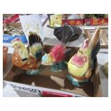 COLL. CERAMIC ROOSTER, HEN & BIRD FIGURINES