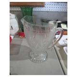 JEANETTE GLASS IRIS & HERRINGBONE PITCHER