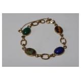12K GOLD FILLED MULTI STONE BRACELET
