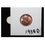 MINT STATE 1938 D LINCOLN WHEAT CENT