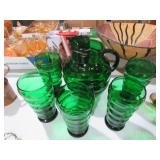 ANCHOR HOCKING BEEHIVE  PITCHERS& TUMBLERS