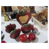 WOODEN KITCHEN APPLE DECOR - HANDPAINTED