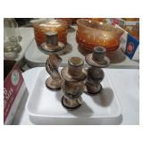 (3) VTG HANDCARVED KENYA SOAPSTONE CANDLEHOLDERS