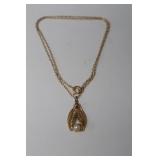 GOLD FILLED PEARL PENDANT NECKLACE