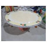HANDPAINTED CERAMIC CAKE STAND