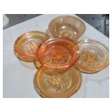 5JEANNETTE IRIS & HERRINGBONE MERRIGOLD BOWLS
