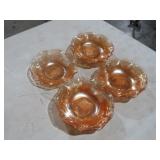 8JEANNETTE IRIS & HERRINGBONE RUFFLEDEDGE  BOWLS