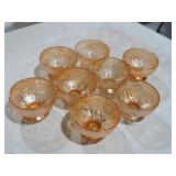 8JEANNETTE IRIS &HERRINGBONE MERRIGOLD SHERB BOWLS