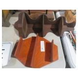 2 VINTAGE WALL HANGING SHELVES