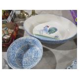(2) BLUE SPONGEWARE BOWLS
