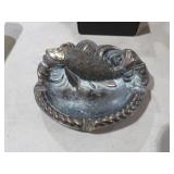 VTG BRASS KOI FISH ASHTRAY