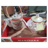 HAND PAINTED CERAMIC TEAPOTS