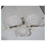 (3) TURTLE BOWLS