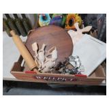 LAZY SUSAN, CUTTING BOARD , ROLLING PIN & MISC