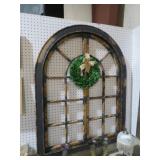 NICE DISTRESS PAINTED WALL ARCH WINDOW DECOR