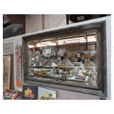 LARGE ORNATE BEVELED WALL MIRROR