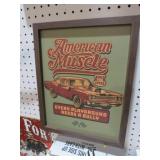 FRAMED AMERICAN MUSCLE CAR ADV