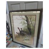 FRAMED GUY COHELEACH TURKEY PRINT