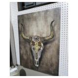 UNIQUE PAINTING ON CANVAS SKULL HEAD