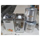 (4) VTG CHROME STYLE  CANISTERS