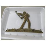 VTG BRASS GOLFER KEY HOLDER