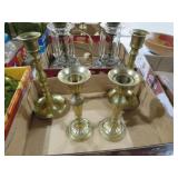 (4) VTG BRASS CANDLESTICKS