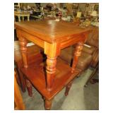 PAIR OF SOLID WOOD SIDE TABLES