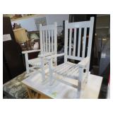 PAIR OF CHILDS WOOD PAINTED ROCKERS