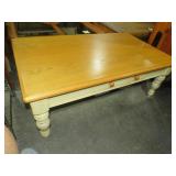 SOLID WOOD CENTER/ COFFEE TABLE ONE DRAWER