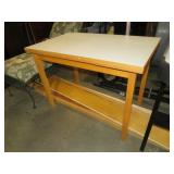 WOOD FRAMED FORMICA TOPPED WORKTABLE