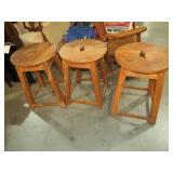 SOLID WOOD HANDMADE BAR STOOLS