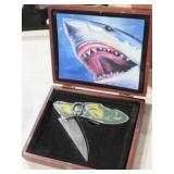 COMEMORATIVE SHARK SINGLE BLADE KNIFE