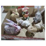 COLLECTION OF RABBIT FIGURINES