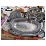 COLLECTION OF SILVER PLATE AND SERVING PIECES